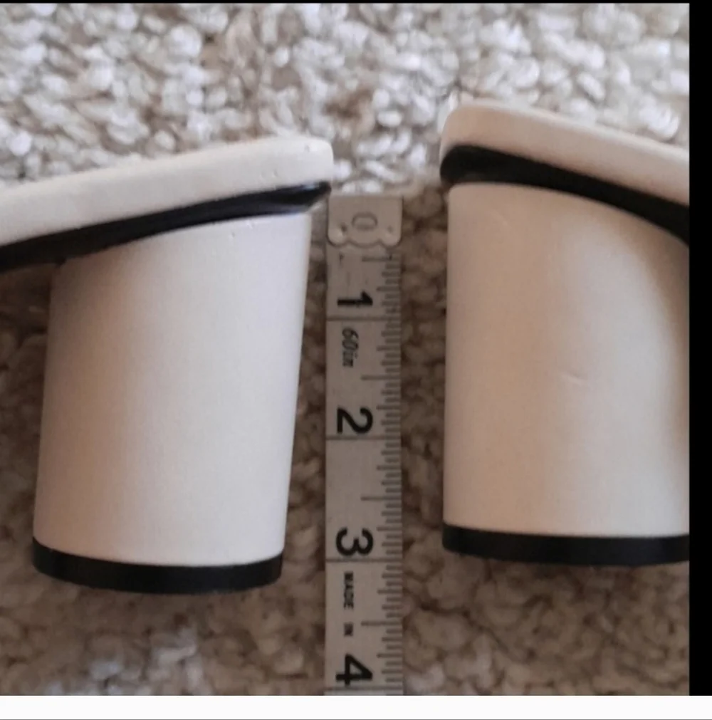 ZARA White Strappy Cylinder Heels Size 41